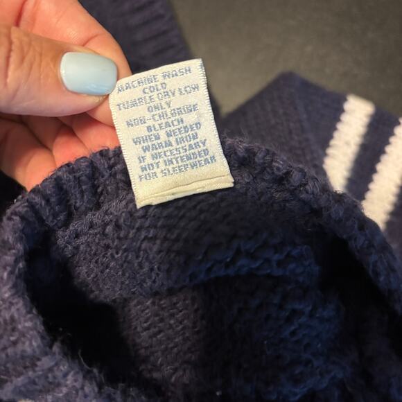 GYMBOREE Baby Boys Navy Blue Knit Crew  Ship Anchor Sweater Sz 12-18 Months - Picture 4 of 4